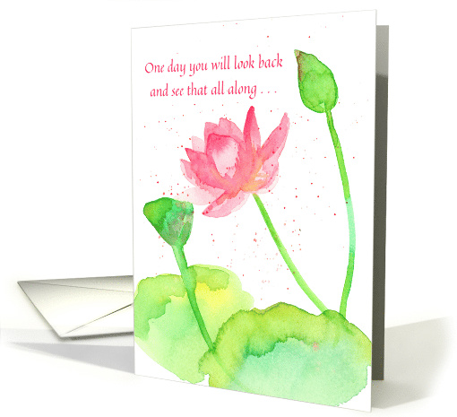 Pink Lotus Flower Encouragement card (1586002)
