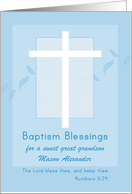 Baptism Blessings Great Grandson Bible Verse Custom Name card