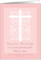 Baptism Blessings Granddaughter Bible Verse Custom Name card