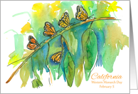 California Western Monarch Day February 5 Butterflies card