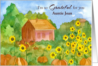 I’m So Grateful For You Auntie Happy Thanksgiving Custom card