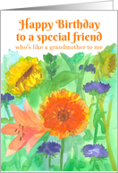 Happy Birthday Friend Who’s Like A Grandmother To Me Flowers card