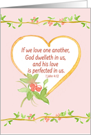 Happy Valentine’s Day Bible Verse John 4 12 I Love You card