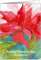 National Poinsettia Day December 12 Christmas card