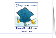 Graduation Congratulations Cap Diploma Custom card