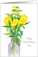 Happy Birth Mother’s Day Yellow Rose Bouquet card