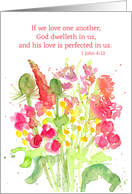 I Love You Bible Verse John Flower Bouquet Spatter card