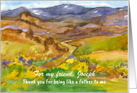Like A Father To Me Purple Mountains Landscape Custom card