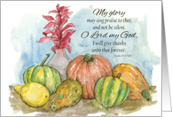 Religious Thanksgiving Bible Scripture Psalm 30 Gourds card