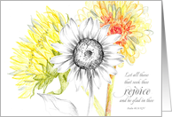 Baptism Congratulations Scripture Psalms Sunflowers card