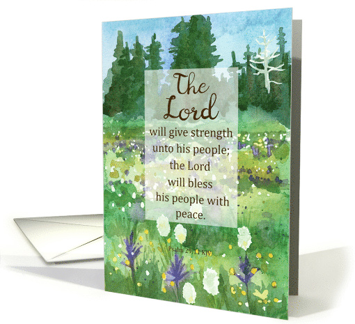 Happy Parents Day Psalms Bible Scripture Wildflowers card (1775142)