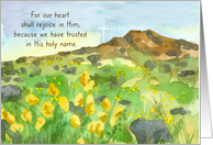 Ordination Anniversary Psalms Bible Scripture Wildflowers card