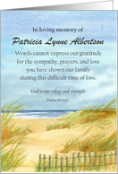 Thank You For Your Sympathy Beach Seascape Custom Name card