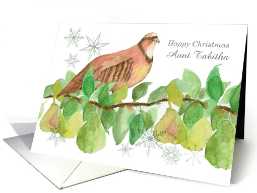 Happy Christmas Partridge in a Pear Tree Custom Name card (1790810)