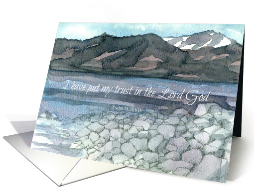 Baptism Congratulations Scripture Psalms Mountain Lake card (1803740)