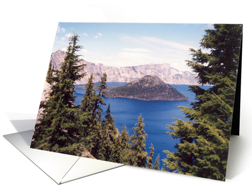 Crater Lake Oregon Photograph Blank card (180410)