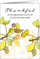 Thanksgiving Real Estate Agent Autumn Leaves card