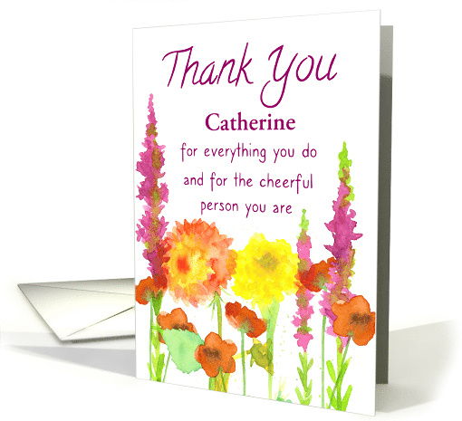 Administrative Professionals Day Custom Name Flowers card (1822024)