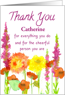 Administrative Professionals Day Custom Name Flowers card