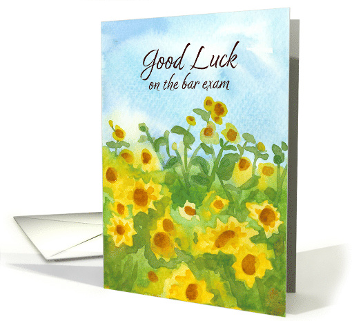 Good Luck Bar Exam Sunflower Field card (1823770)