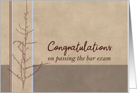 Congratulations Passing Bar Exam Elegant Earth Tones card