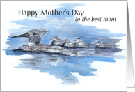 Happy Mother’s Day Best Mom Bird Loon Family card