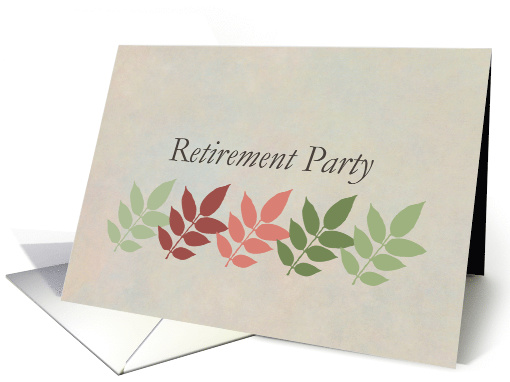 Retirement Party Invitation Autumn Leaves Business card (191033)
