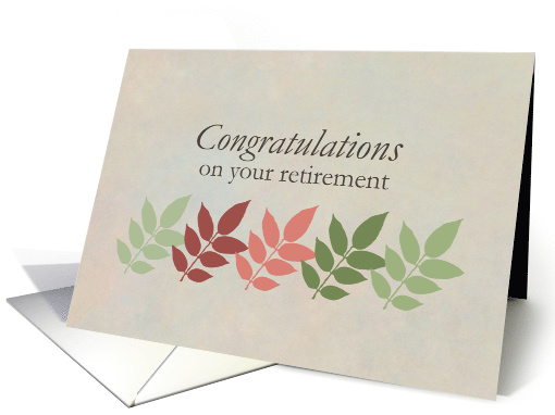 Congratulations on your Retirement Autumn Leaves card (191077)