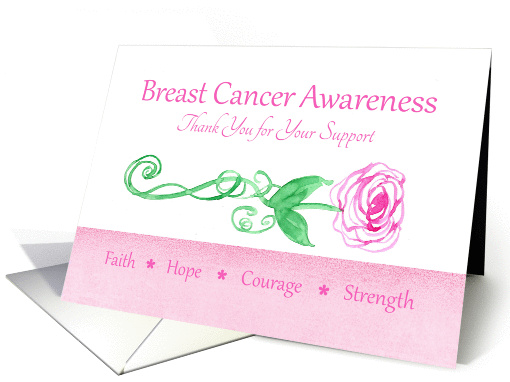 Breast Cancer Awareness Thank You For Your Support card (201902)
