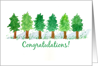 Employee of the Month Congratulations Row of Trees card