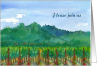 Vineyard Wine Tasting Please Join us Invitation card