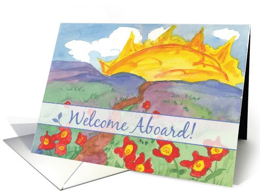 Employee Welcome Aboard Sunshine Red Flower Meadow card (204948)