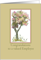 Employee of the Month Business Congratulations Autumn Tree card