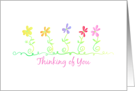 Thinking of You Friend Colorful Posie Flowers card