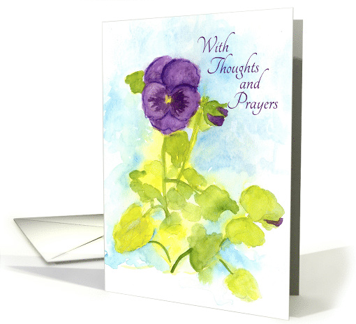 With Thoughts and Prayers Sympathy Floral card (220243)