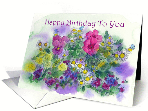 Autumn Garden Happy Birthday To You Favorite Friend card (283324)