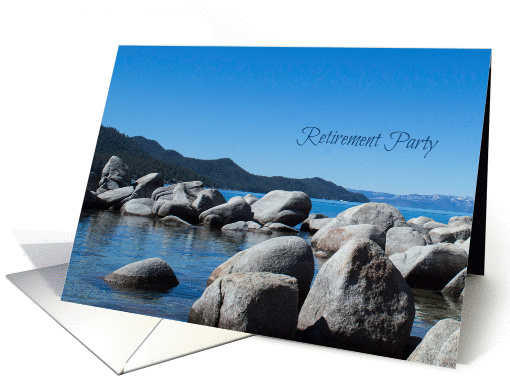 Retirement Party Invitation Mountain Lake Photograph card (377624)