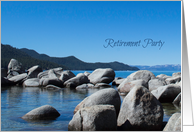 Retirement Party Invitation Mountain Lake Photograph card