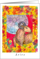 Aries Ram Astrology Sign Blank card