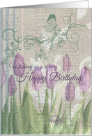 Happy Birthday Tulip Flowers Collage card