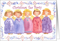 Angels Christmas Tea Party Invitation card