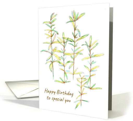 Happy Birthday To Special You Rosemary Herb card (726401)