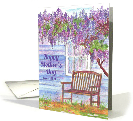 Happy Mother's Day From All Of Us Wisteria Tree card (751607)
