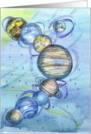 Solar System Planets Outerspace Blank card
