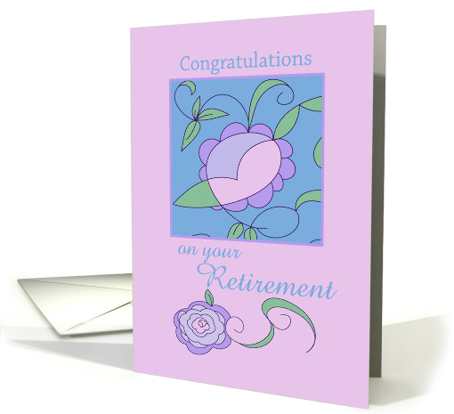Retirement Congratulations Lavender Flowers card (832668)