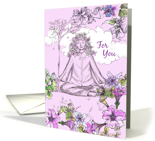 Happy Birthday Yoga Meditation Lotus Pose card (834731)