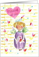Thinking of You Nice Day Angel Hearts card
