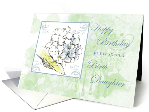 Happy Birthday Birth Daughter Hydrangea Flower Collage card (839538)