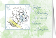 Happy Birthday Birth Daughter Hydrangea Flower Collage card