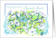 Thinking of You Special Aunt White Petunia Flowers card